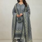 Gull Jee Premium Quality Soft Cotton Ash Color Three Pieces D34108