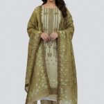 Gull Jee Premium Quality Soft Cotton Oliv Color Three Pieces D 34108