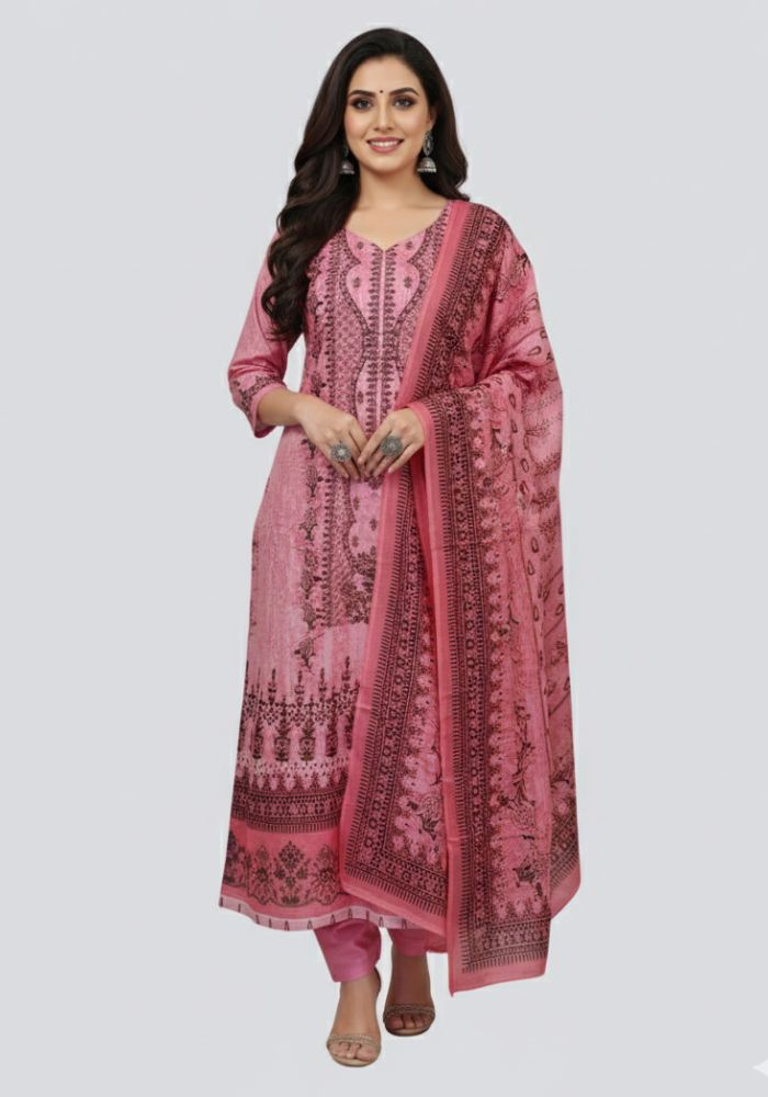 Pure Cotton Premium Quality Printed Three Pieces Salwar Kameez Tex One A&Z BD 3606