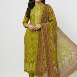Pure Cotton Premium Quality Printed Three Pieces Salwar Kameez Tex One A&Z BD 3707 Y