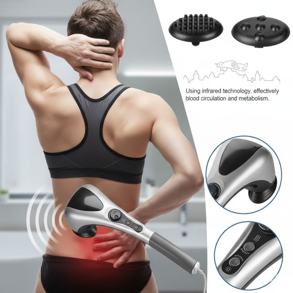 Double Head Heat Massager