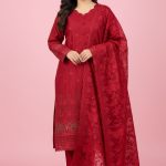 Pakistani Inspired Qalamkar Stitched 3 Pieces Salwar Kameez Set