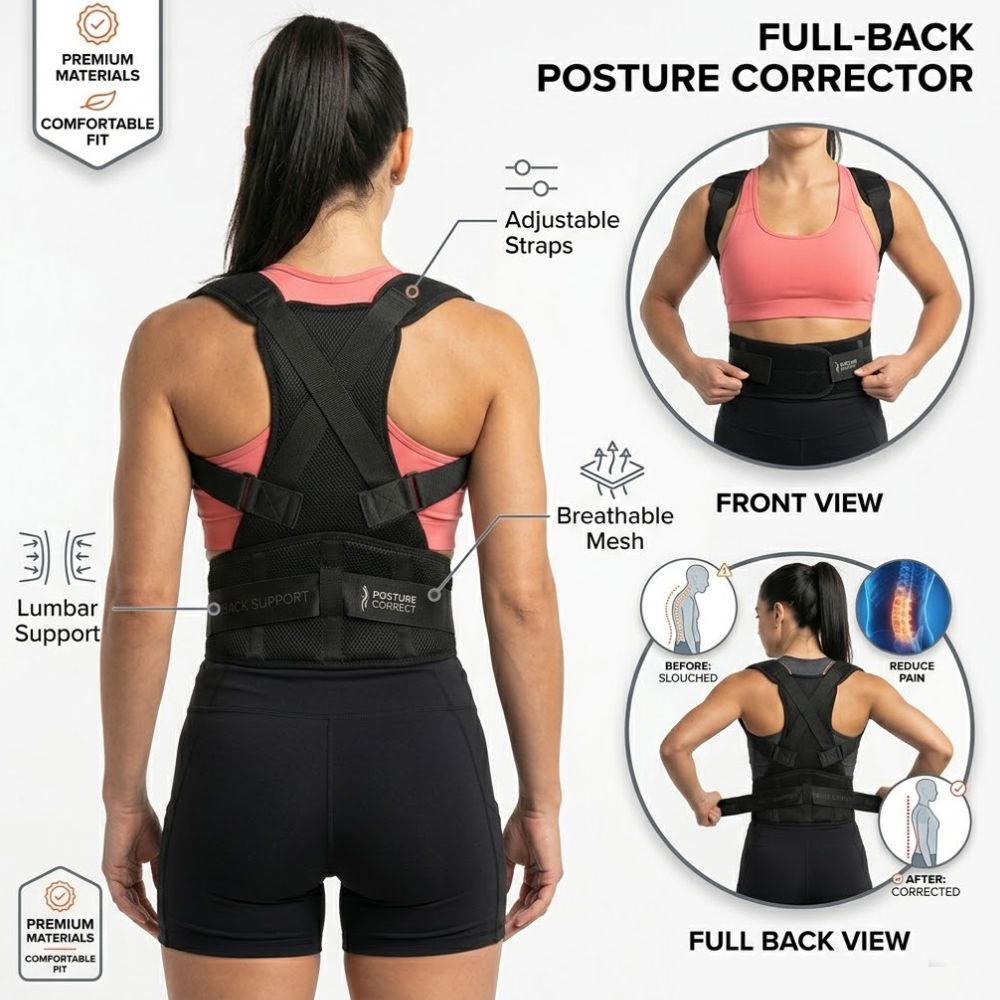 Adjustable Shoulder Support Brace for Effective Back Pain Relief Ergonomic Posture Corrector Belt