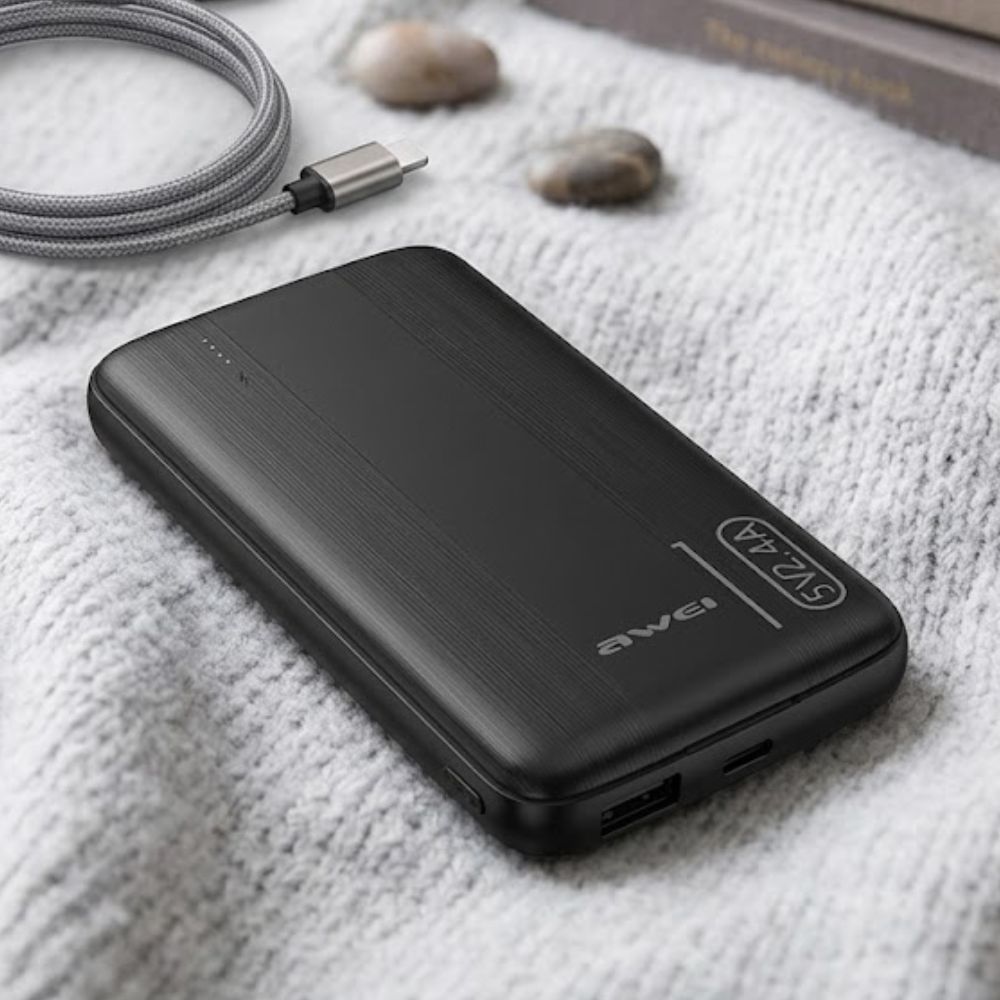 Awei 10000mAh P20K 2.4A Fast Charging Ultra Slim PowerBank With Dual Output