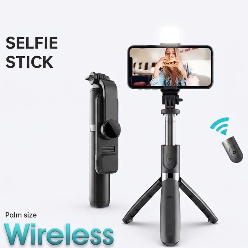 Professional 3-in-1 Wireless Foldable Mini Tripod with Fill Light Bluetooth Remote Shutter Selfie Stick - Image 3