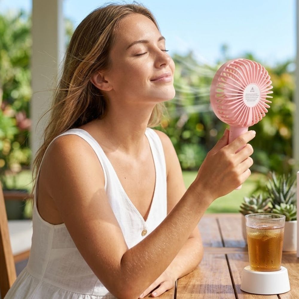 USB Rechargeable Mini Handheld Portable & Electric Cooling Fan