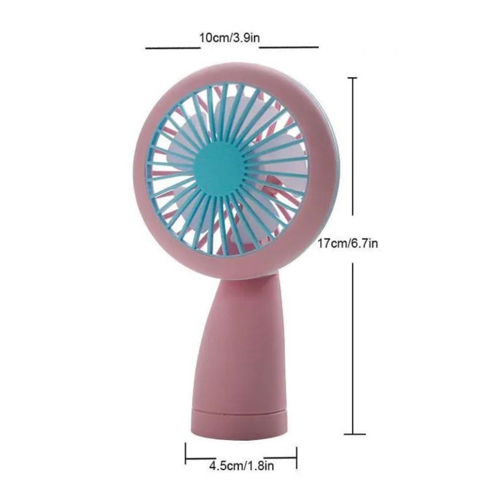 USB Rechargeable Portable LED Lighting Mini Fan - Image 2