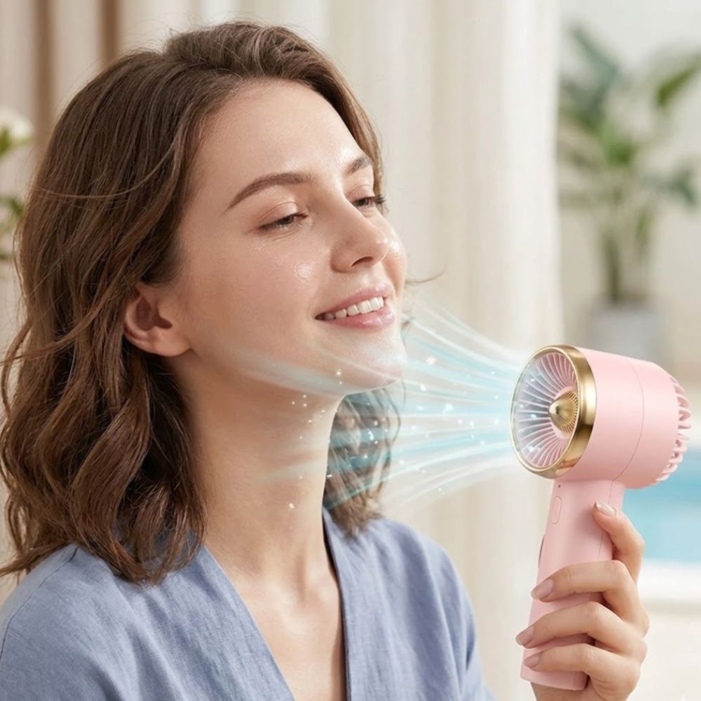 Simple Handheld USB Rechargeable Portable Mini Electric Turbo Fan