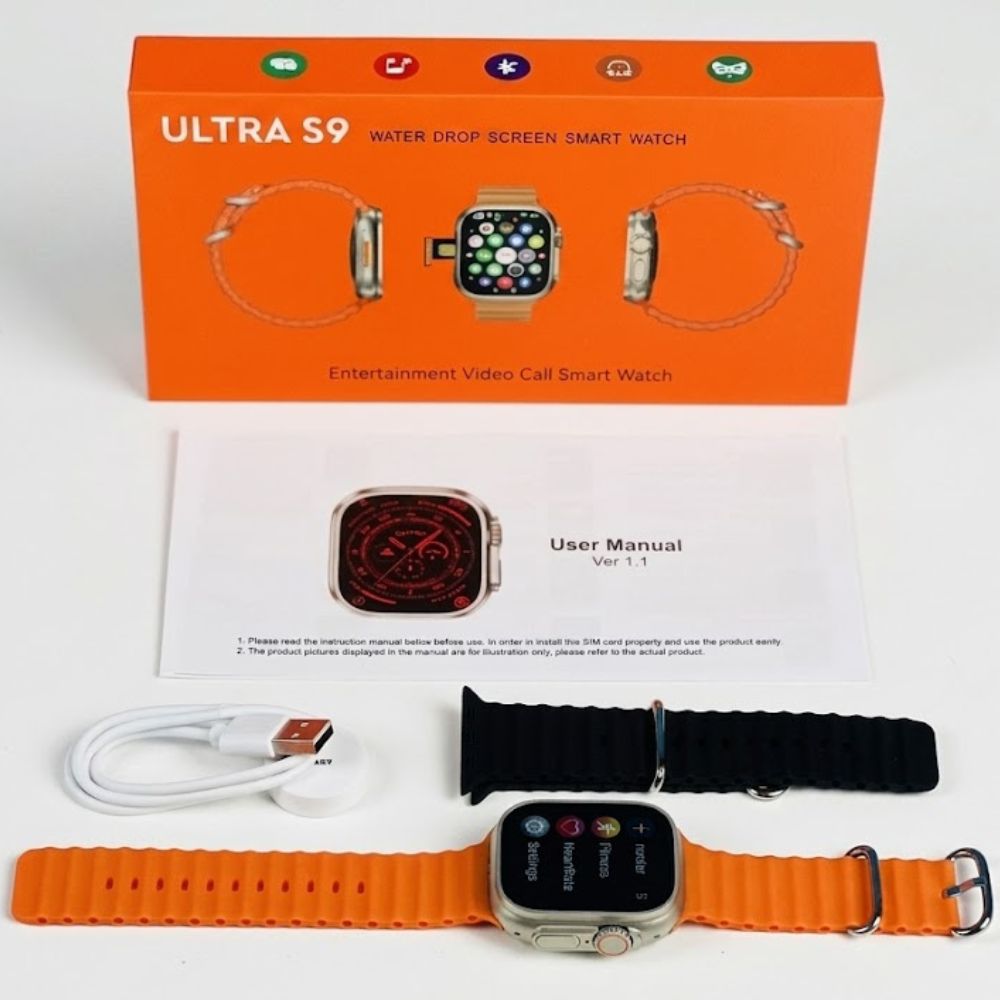 Ultra S9 Android 5G Smart Watch Ram 32+256GB Android System Dual camera WIFI SIM card Dual Strap - Image 3
