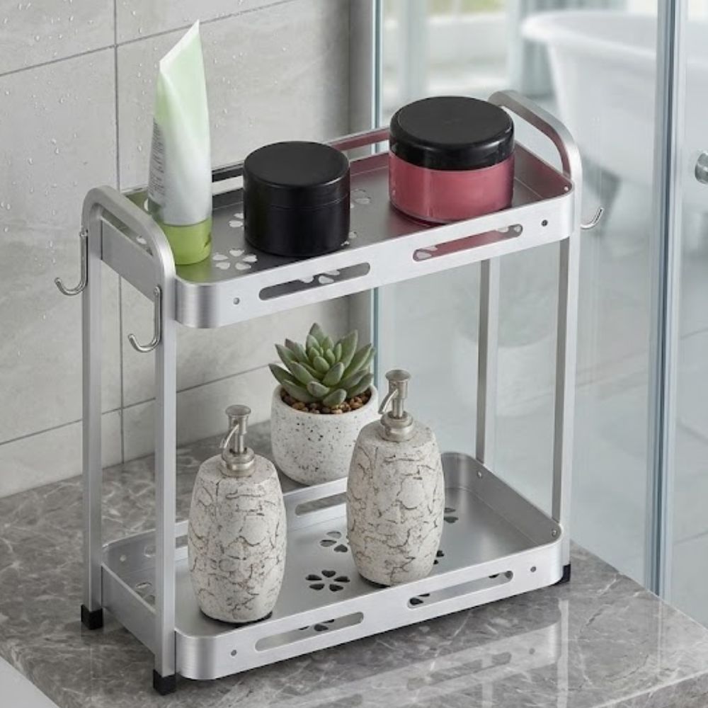 Binca 2 Tiers Superior Quality Aluminium Shelve for Shower Room