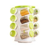16 PCS Tree Shape Rotatable Spice Rack: Organize Your Kitchen with Style!