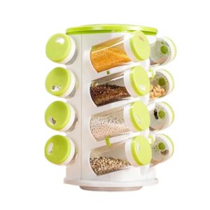 16 PCS Tree Shape Rotatable Spice Rack: Organize Your Kitchen with Style!
