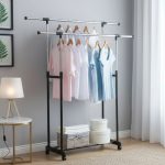 Doubl Pole Clothing and Shoe Rack