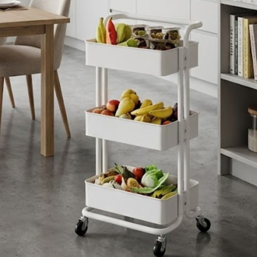3 Tier Multi-function Kitchen Storage Trolley - Image 2