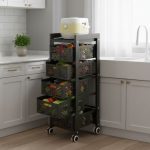 5-Layer Rolling Kitchen Organizer Pull Out Drawer Storage Rack