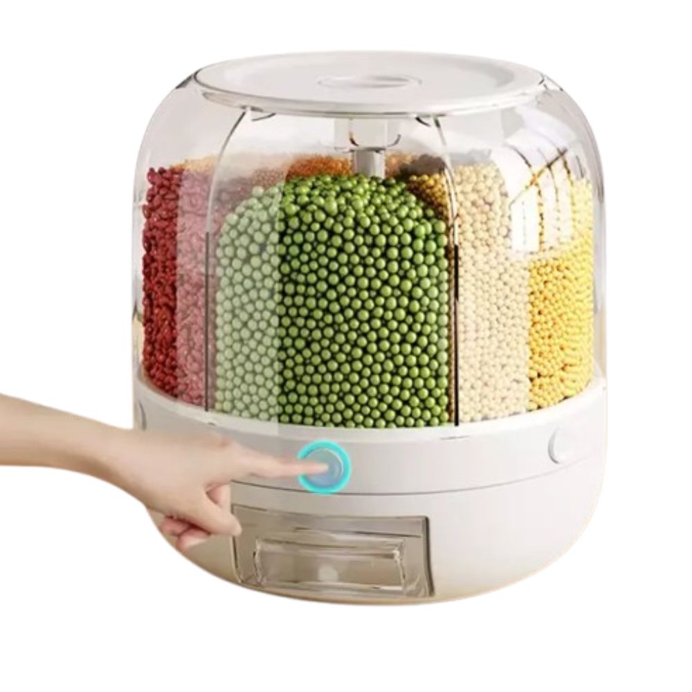 6kg Rotating Grain Dispenser Food Storage Container - Image 2