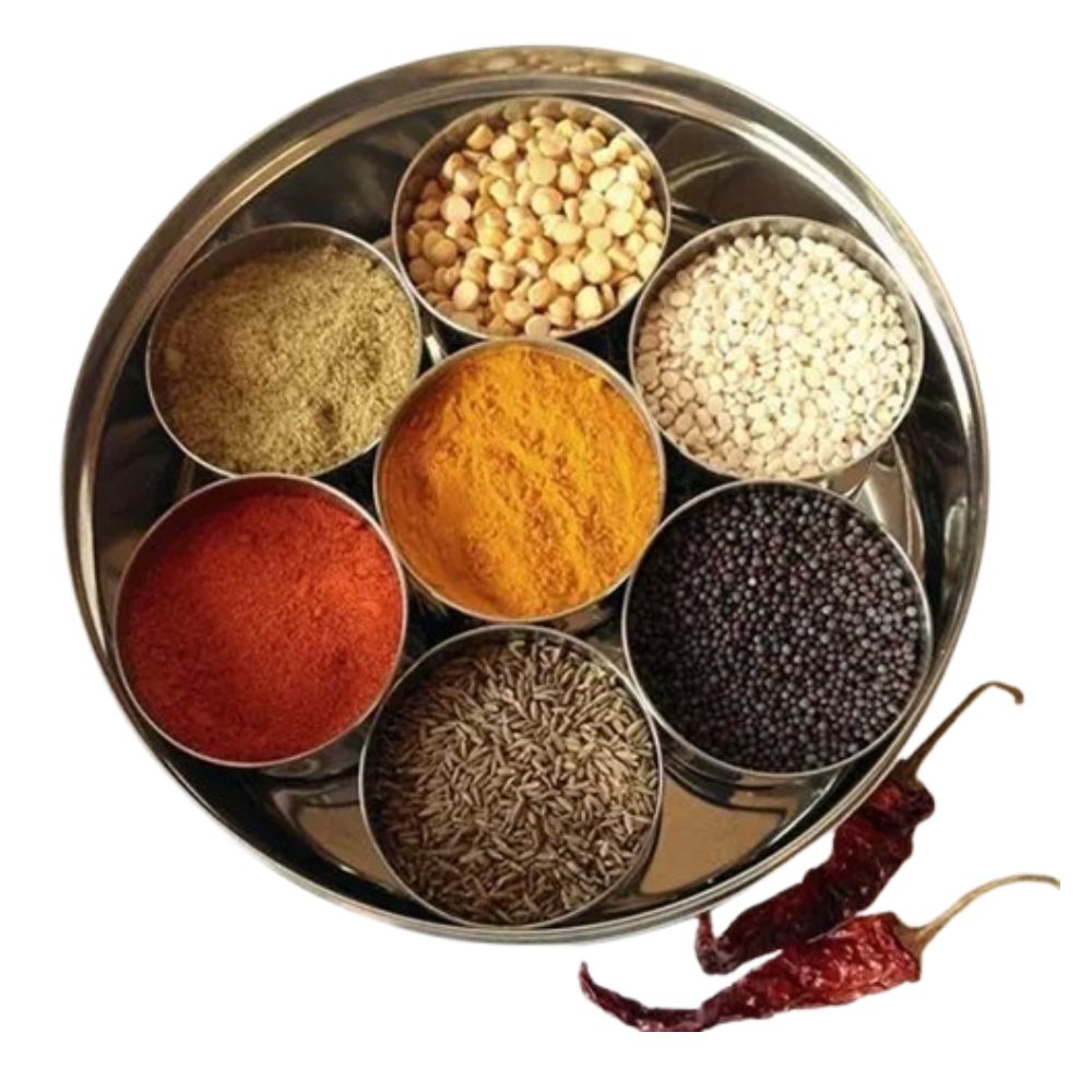 7-Pieces Large Spices Stainless Steel Box Container with Cover - Image 2