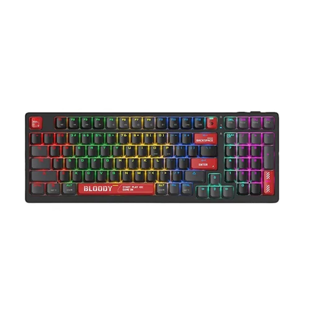A4Tech Bloody WS98 SPORTS RED RGB BLMS Red Switch Wireless Mechanical Gaming Keyboard - Image 2