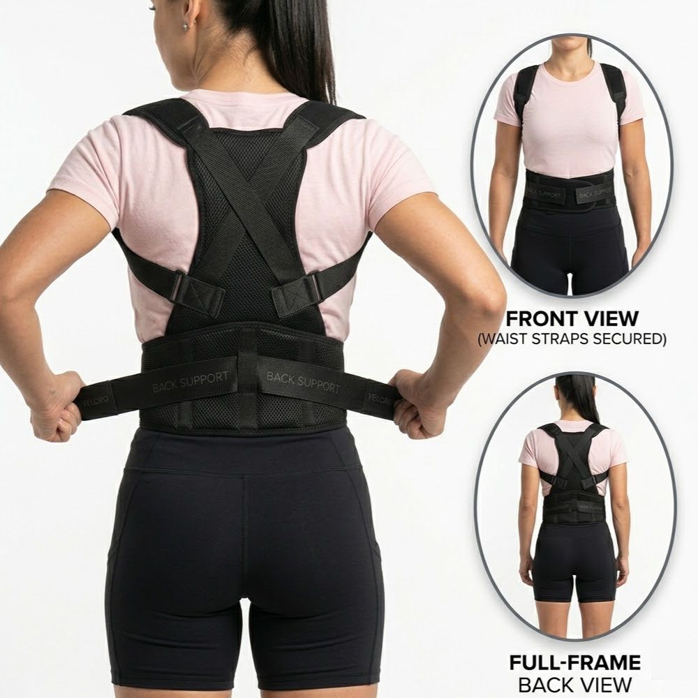 Adjustable Shoulder Support Brace for Effective Back Pain Relief Ergonomic Posture Corrector Belt - Image 3