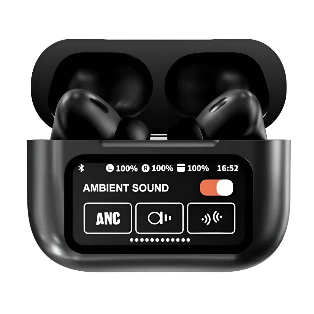 Airpods A9 Pro ANC Earbuds Touch Screen & Noise Cancellation Combo - Image 2