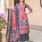 Alok Afsanah Lawn Cotton Unstitched Three Piece Ash Color