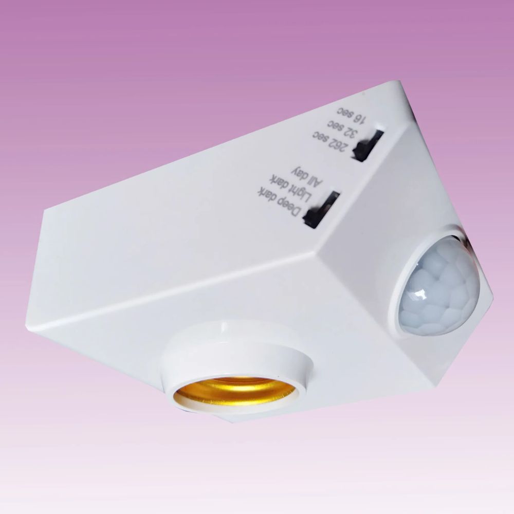 B22-E27 Human Infrared Motion Sensor Holder for Lamp - Image 3