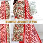 Bonoful Joypury Cotton Printed Three Pieces Red