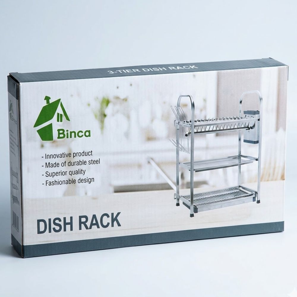 Binca Stainless Steel 3 Layers Dish Rack - Image 2