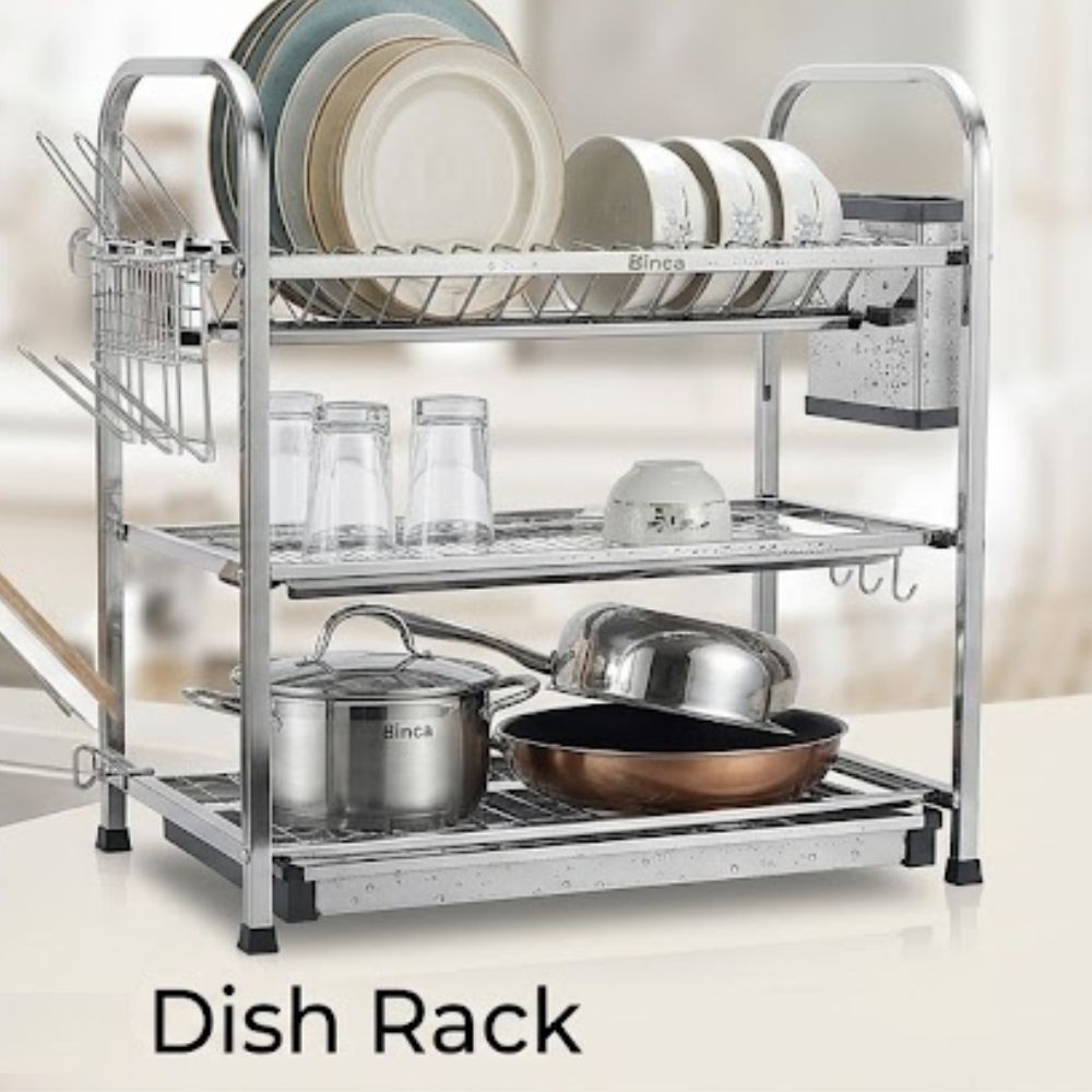 Binca Stainless Steel 3 Layers Dish Rack