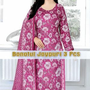 Bonoful Joypury Cotton Flower Printed Three-Piece Pink Color