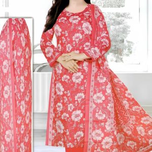 Bonoful Joypury Cotton Flower Printed Three Pieces Purple Color