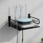 Carbon Steel Wall Mounted WiFi Router Stand