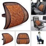 Ergonomic Wooden Back Lumbar Support for Pain Relief Car Seat & Office Chair