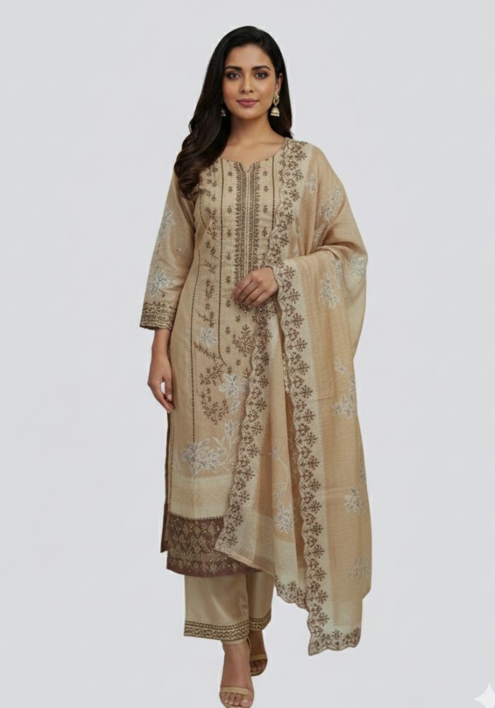 Exclusive Pure Cotton Digital Embroidered Lawn Three Pieces D-5301