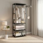 Foldable Standing Clothing Rack