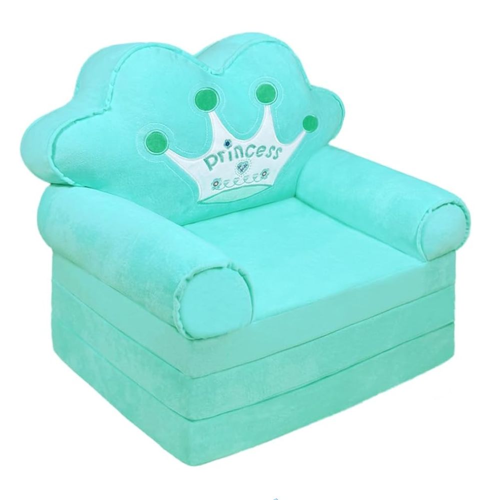 Foldable Toddler Couch Bed Princess-Themed Kids Sofa Lounger for Girls - Image 3