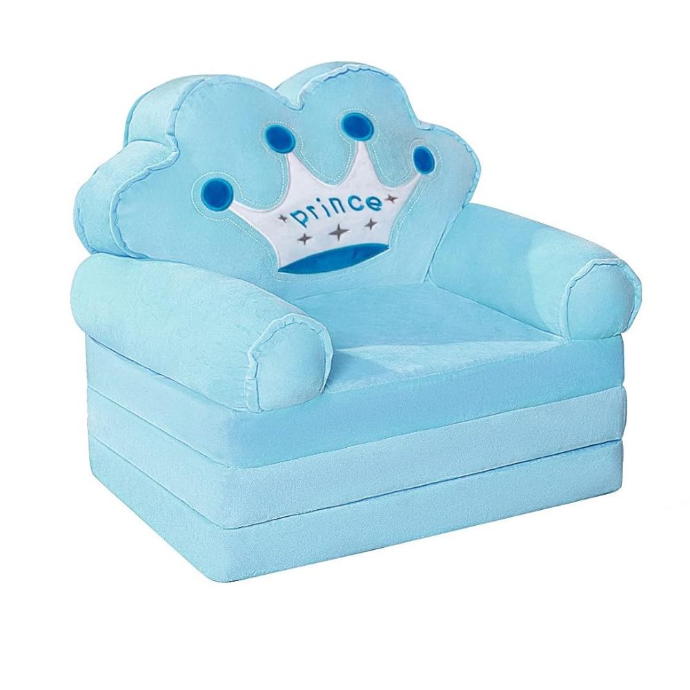 Foldable Toddler Couch Bed Princess-Themed Kids Sofa Lounger for Girls - Image 2