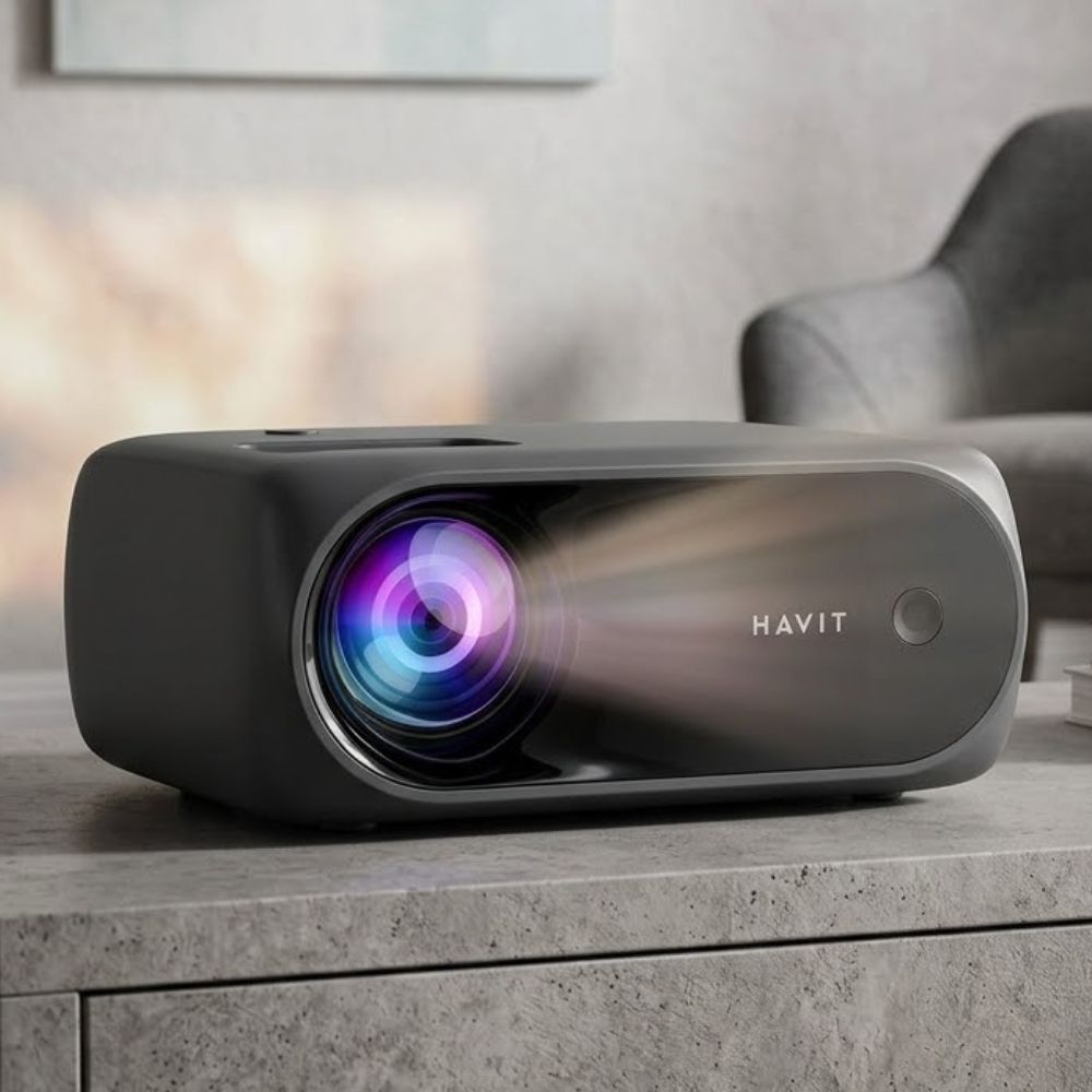 Havit PJ221 720p HD Black Projector (3800 Lumens) - Image 2