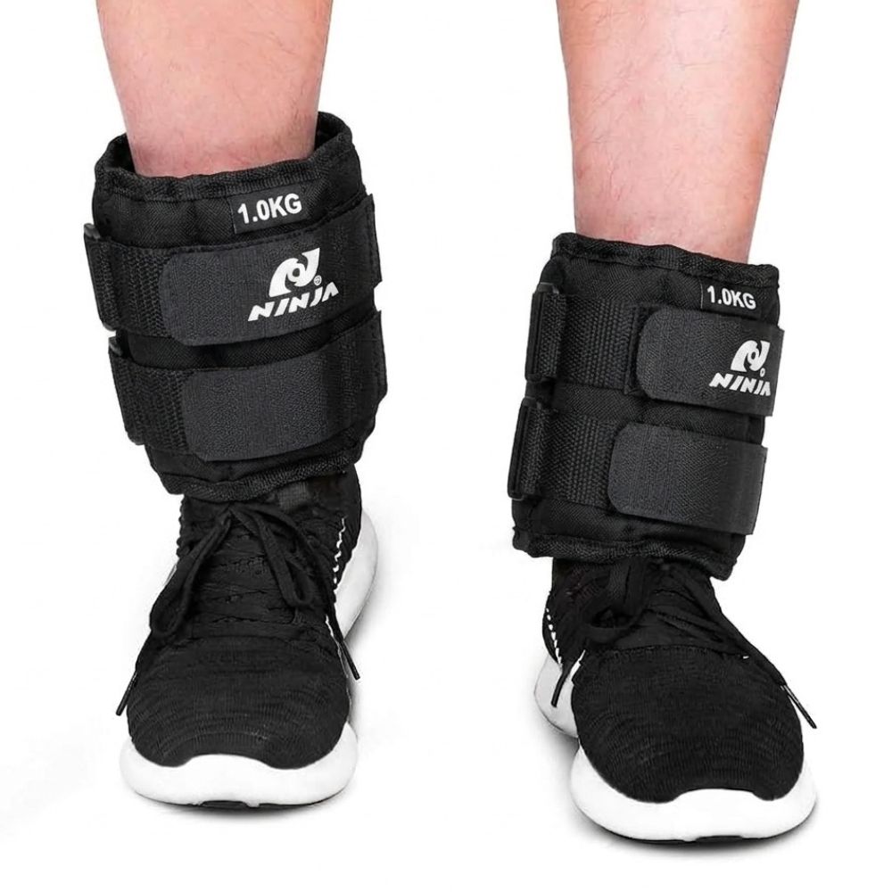 Heavy Duty 2KG Premium Ankle Weights (Black) - Image 2