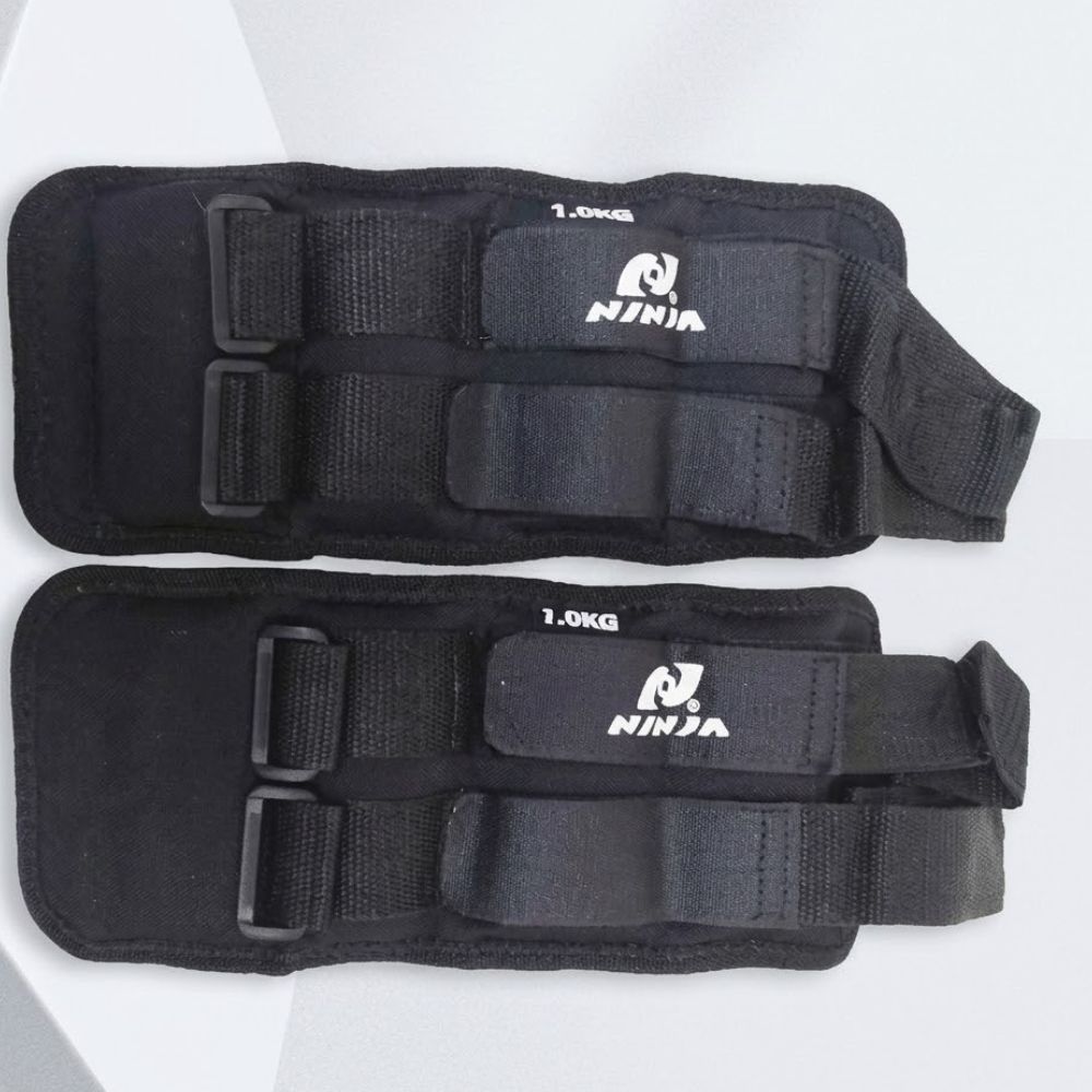 Heavy Duty 2KG Premium Ankle Weights (Black) - Image 3