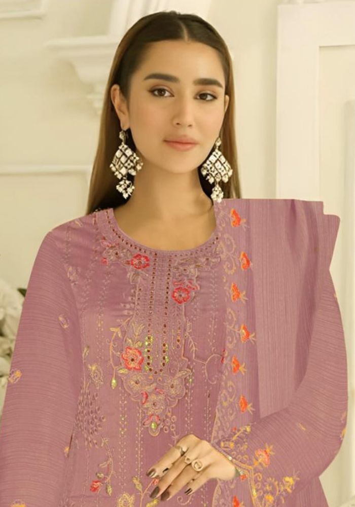 Vipul Fashion Party Wear Design Salwar Kameez Light Pink - Image 2
