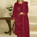 Vipul Fashion Party Wear Design Salwar Kameez Maroon