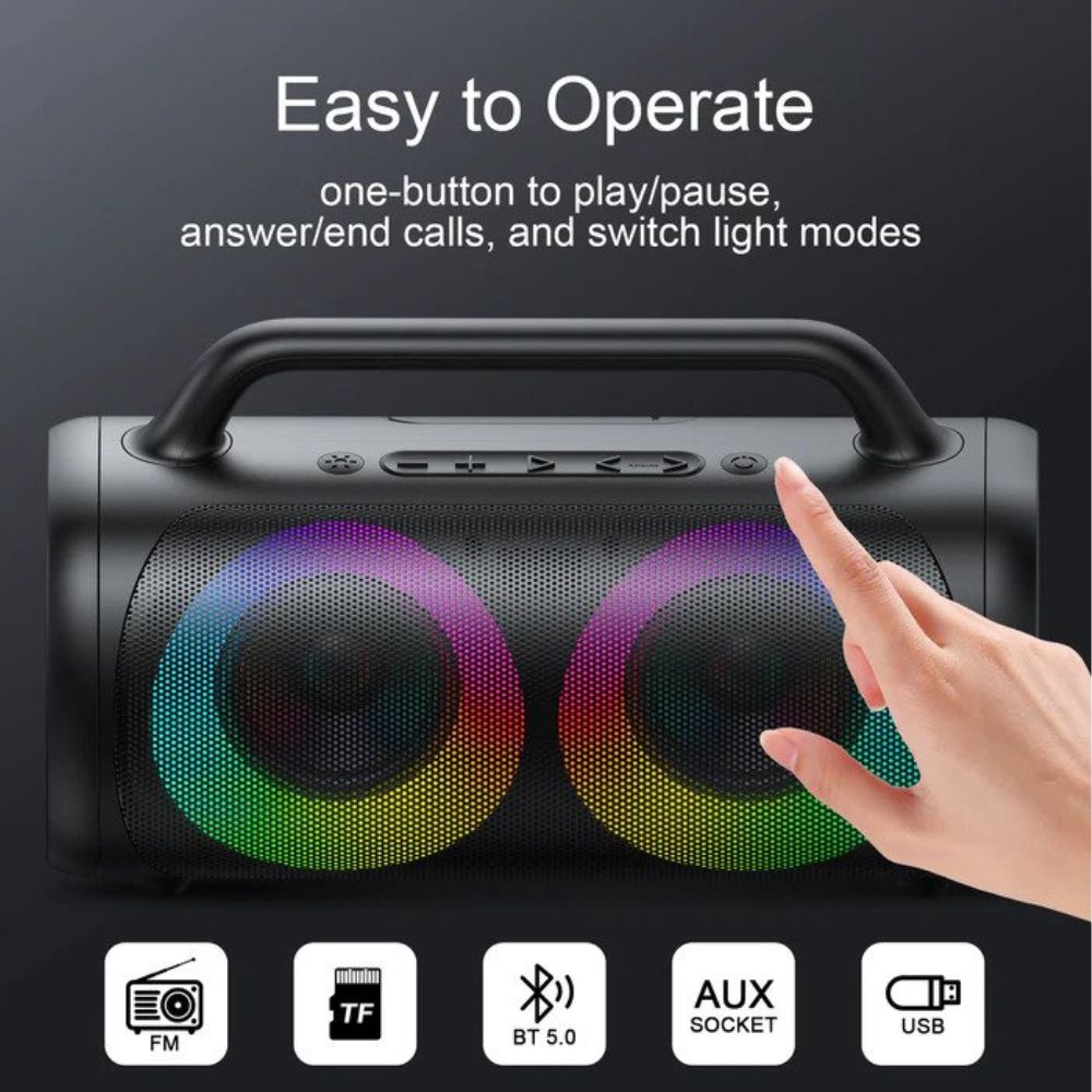 JOYROOM JR-MW02 40W WIRELESS BLUETOOTH 5.0 SPEAKER WITH RGB LIGHTS - Image 2