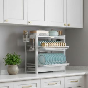 Kitchen Countertop with Drawers Dish Cabinet