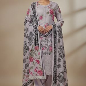 Mango Design Pakistani Salwar Suit Cream Color-D1712