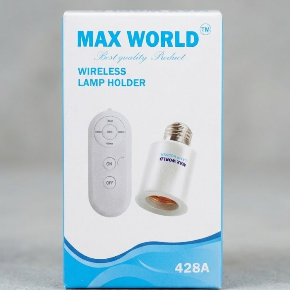 Max World Wireless Remote Controlled Bulb Lamp Holder - Image 3