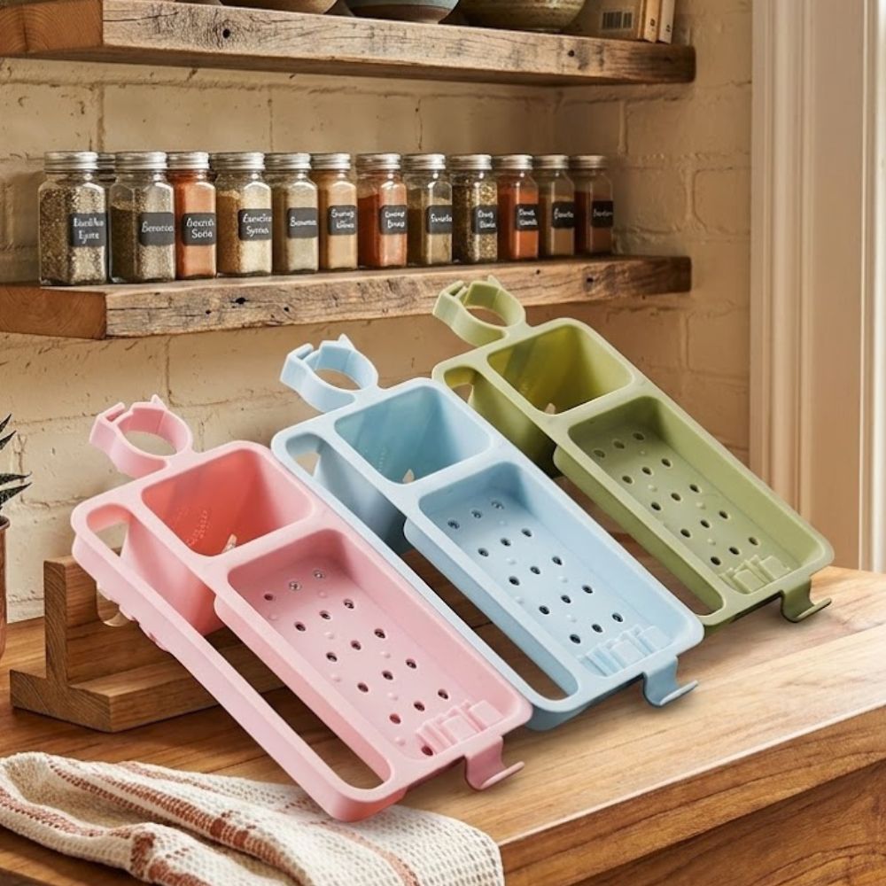 Multi-Functional Kitchen Sink Faucet Storage Rack - Image 4