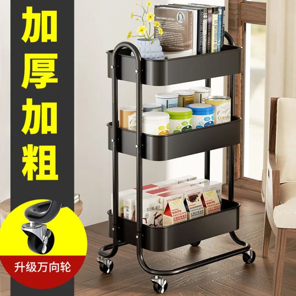 New Binca 3 Layer Kitchen Rack Movable Trolley - Image 4