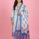 Pakistani Inspired Cotton with Embroidery Work Stitched 3 Piece Kameez Set