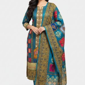 Premium Quality Pure Swis Cotton Printed Three Pieces RBL 08